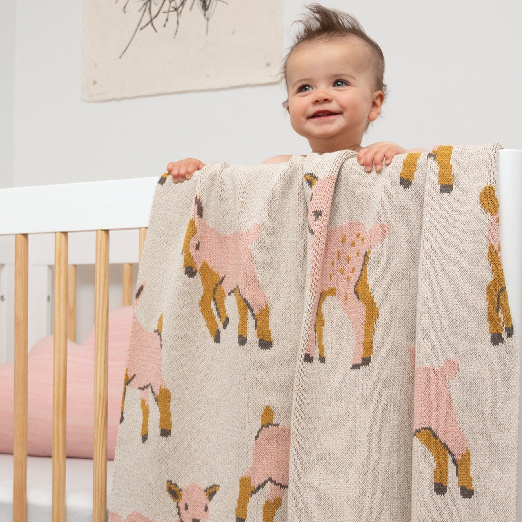 Baby Goat Throw - Pink