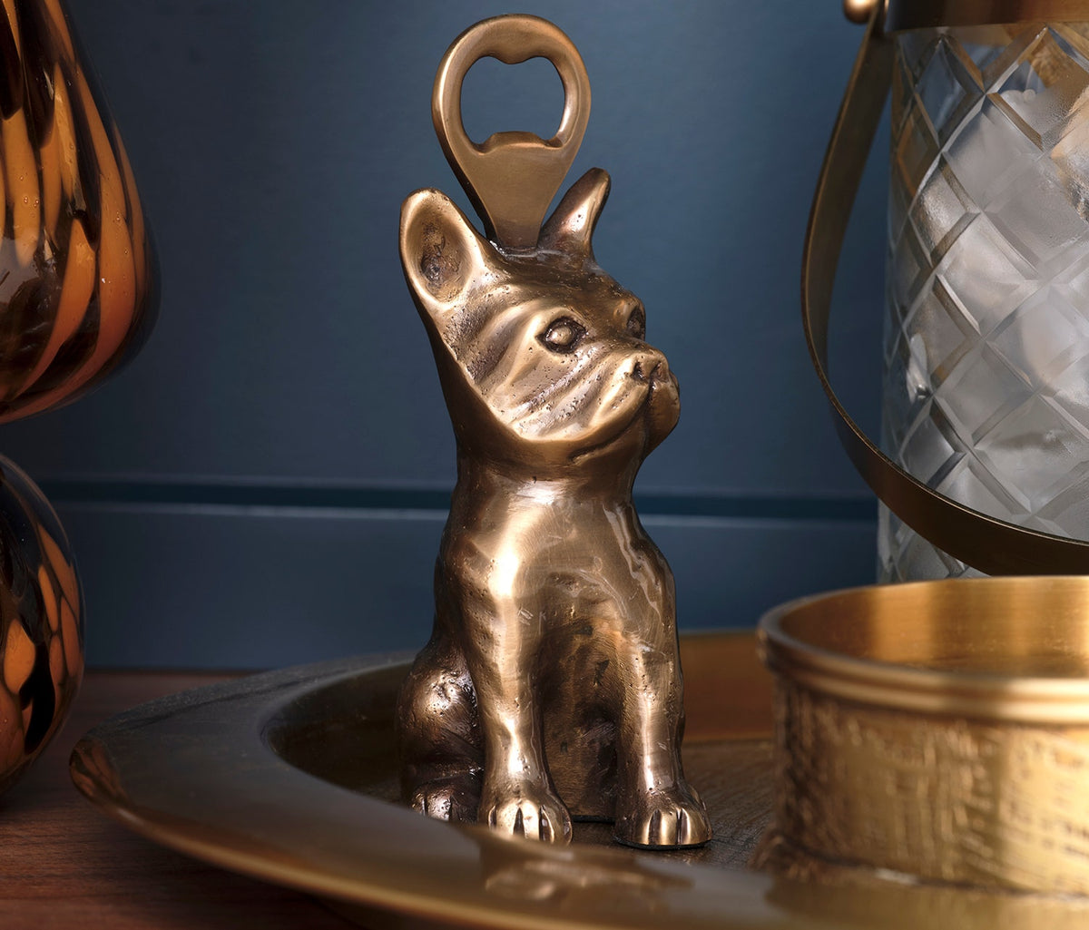 Cosette Antique Brass French Bulldog Bottle Opener