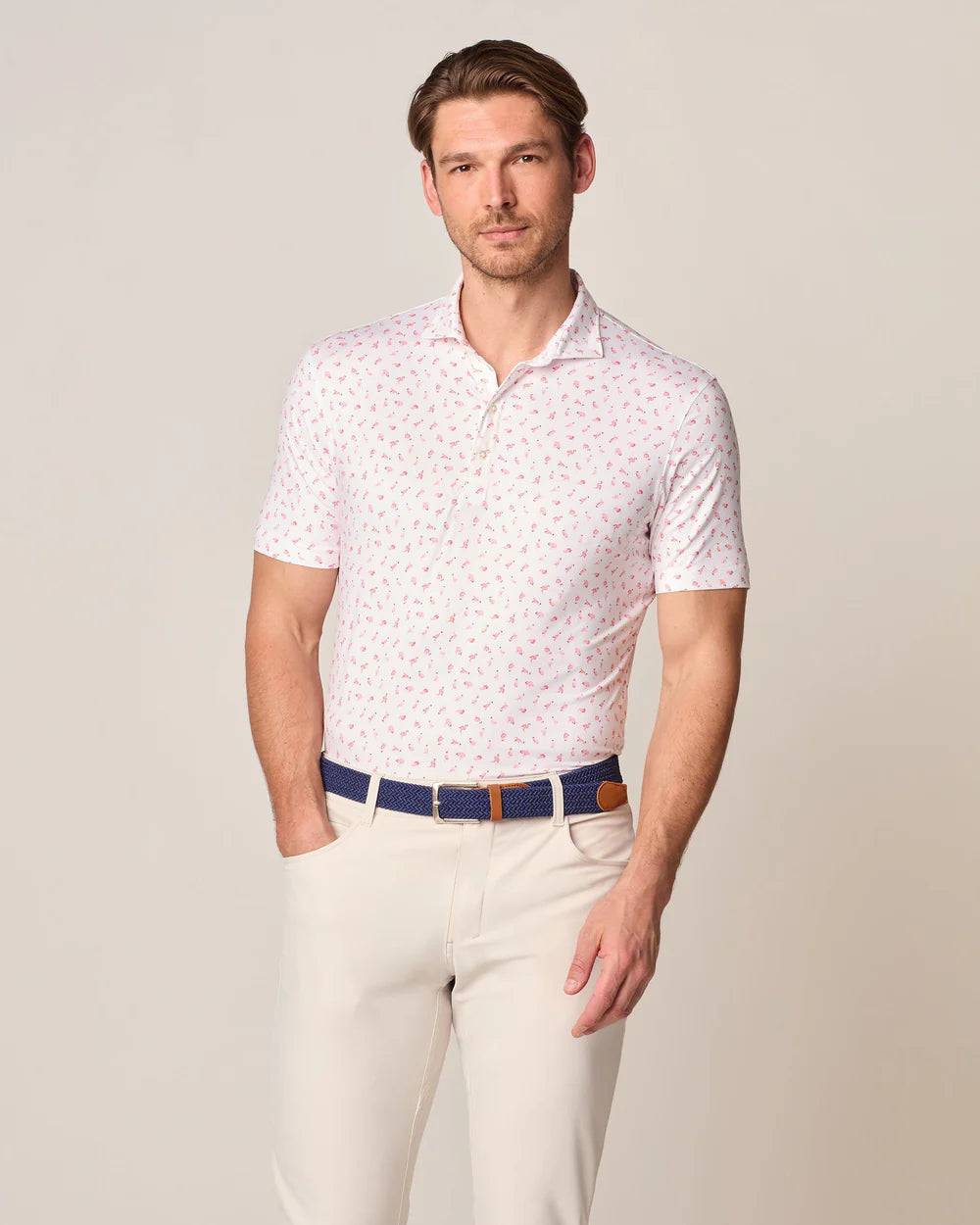 Flock Printed Featherweight Performance Polo