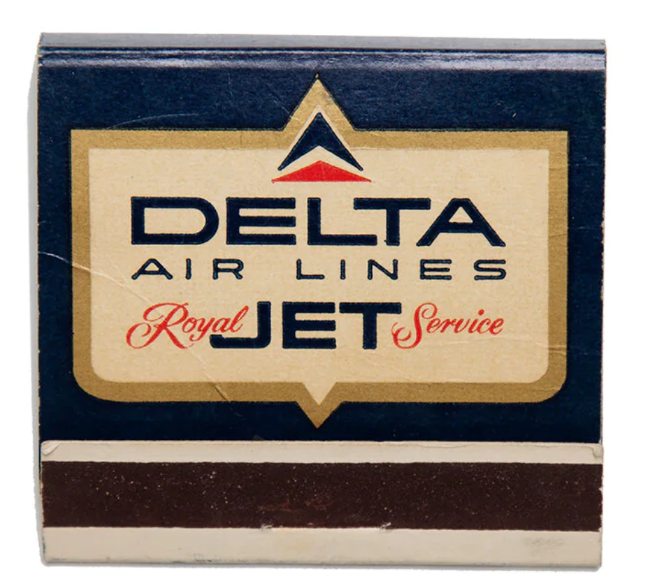 Delta Air Lines (Royal Jet) Matchbook Print - Print Only