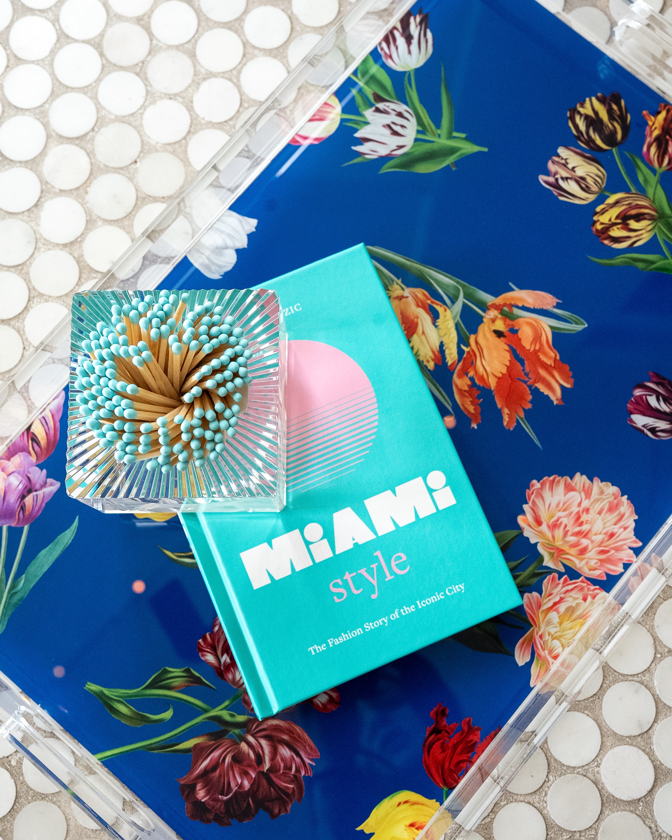Etudes de Fleurs Blue Tray