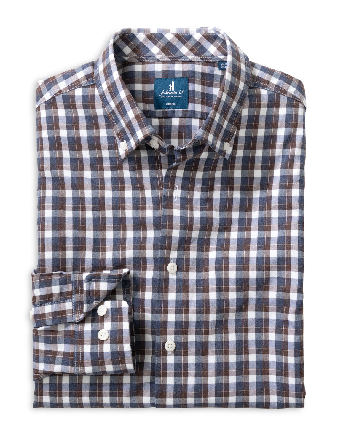 Oak Bluffs Plaid Natural Performance Button Down Shirt