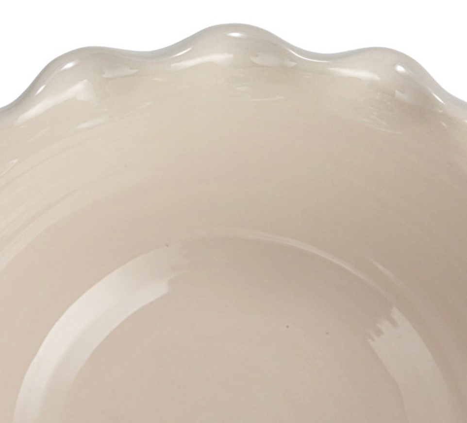 Stoneware Bowl W/ Scalloped Edge