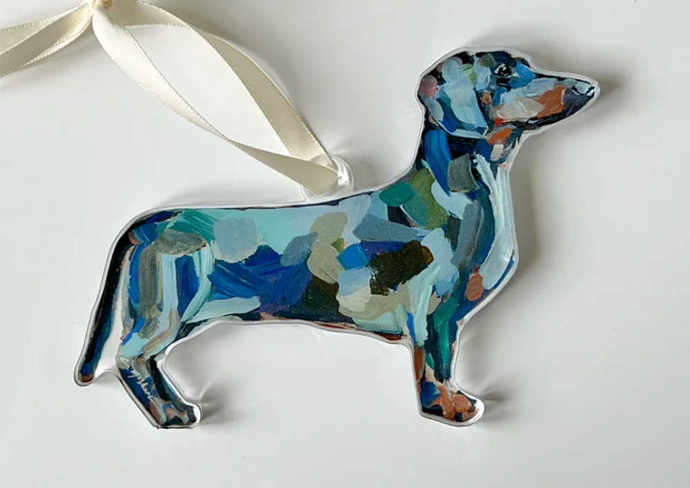 Dachshund Abstract Acrylic Ornament