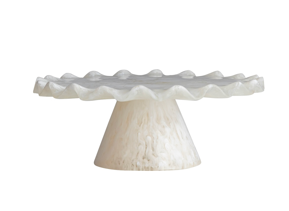 White Resin Cake Stand Medium