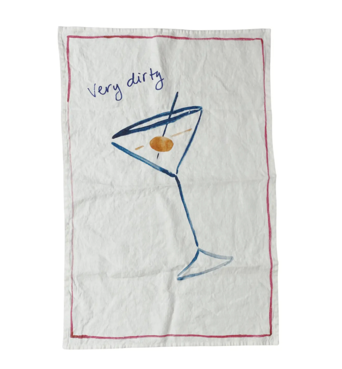 Very Dirty Martini Linen Teatowel