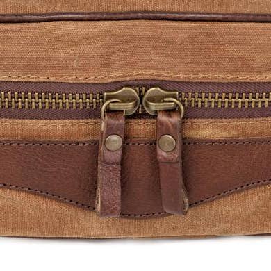 Campaign Waxed Canvas Square Toiletry Shave Kit