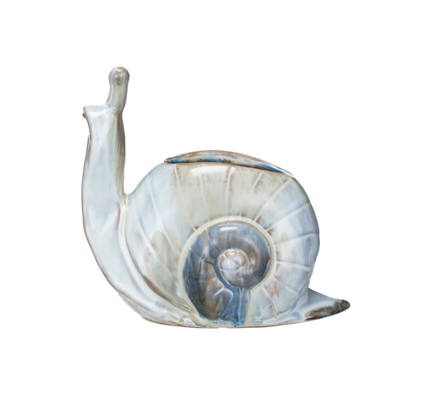 Stoneware Snail Vase/Planter