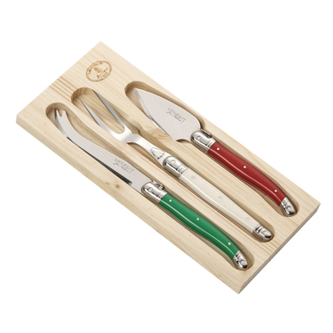 3PC Parmesan Set Italy Fork, knife, parm knife 4/cs