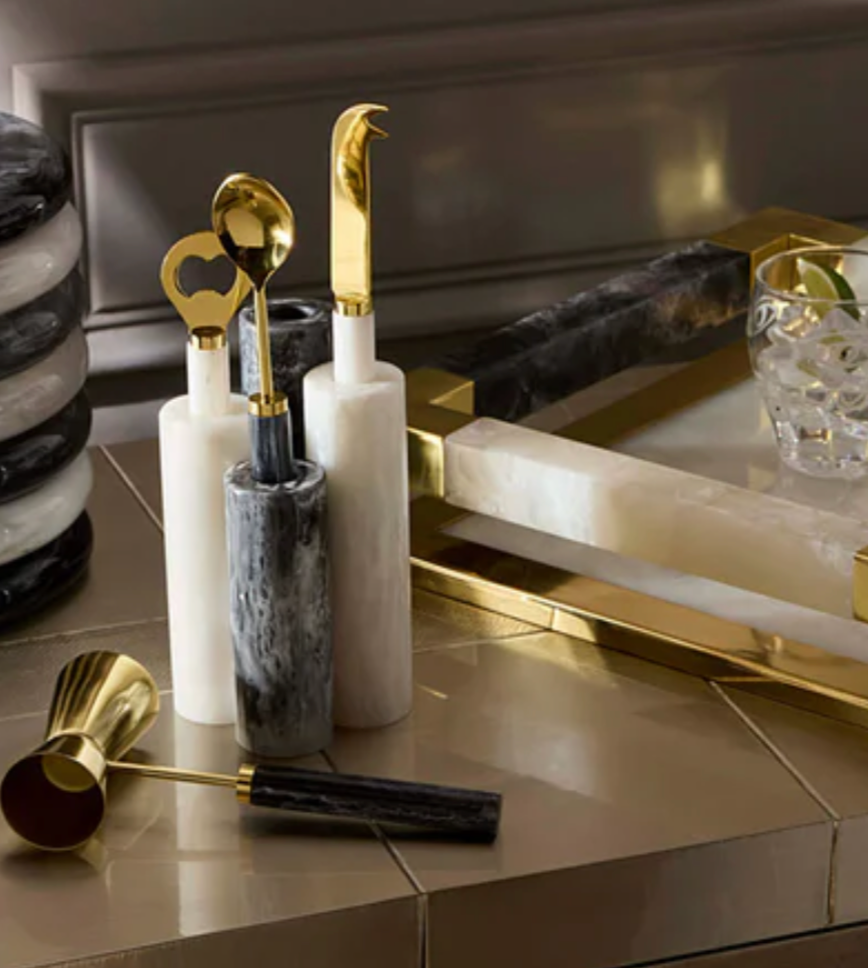 Mustique Barware Black/White
