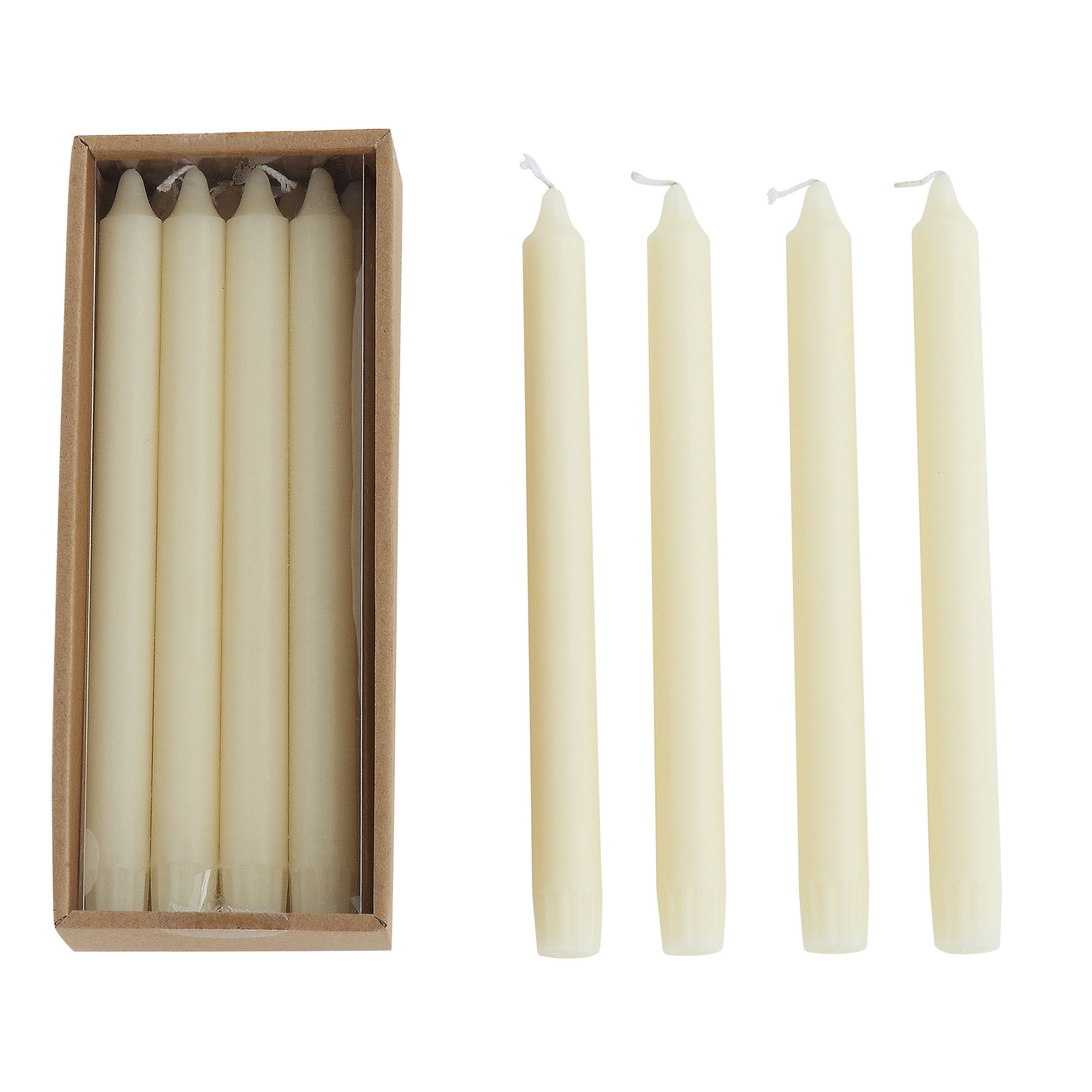 Unscented Taper Candles No Color