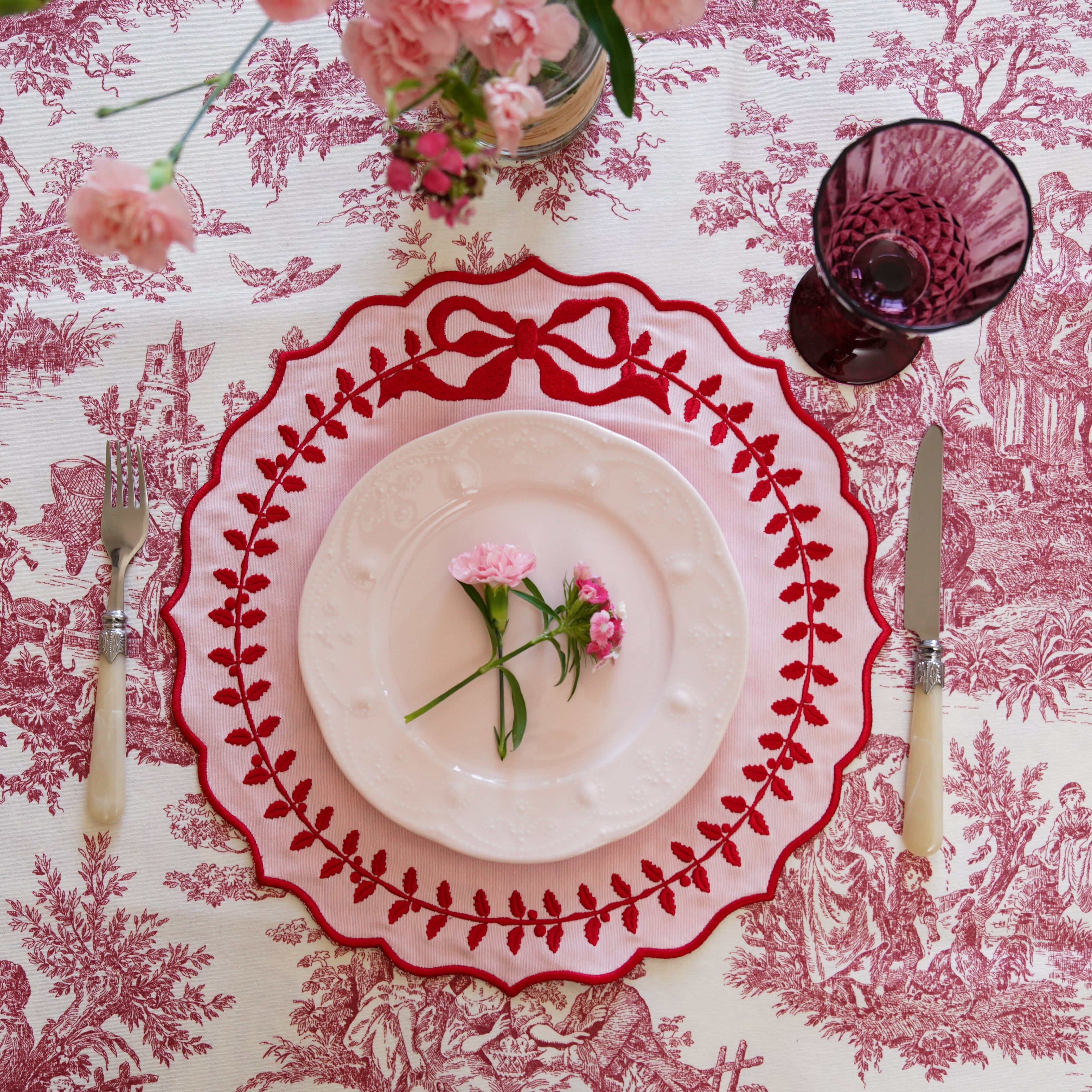 Champagne Pink Cotton Placemat