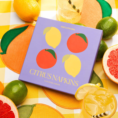 Citrus Cocktail Napkins (Set of Four)