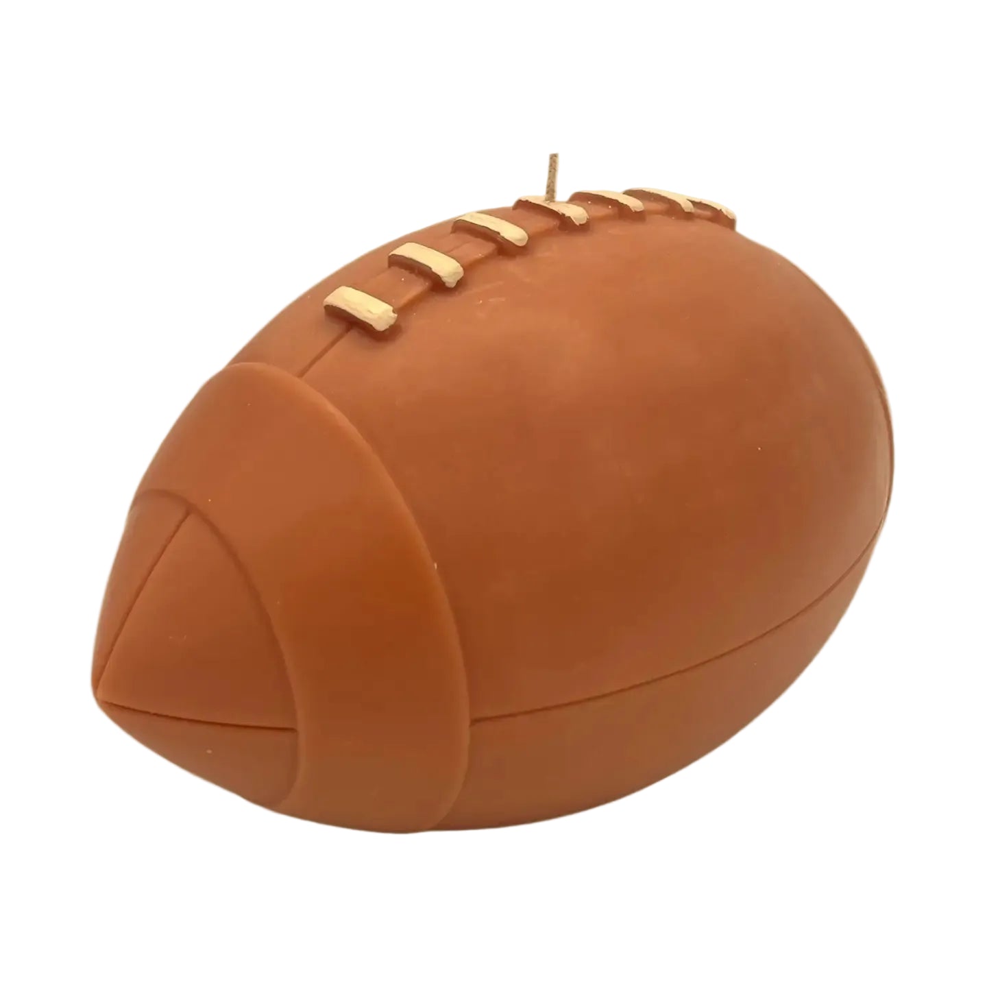 Brown football-shaped candle perfect gift for football player