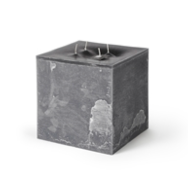 ANTHRACITE SQUARE 4-WICK PILLAR CANDLE 7.85"X7.85"X7.85"