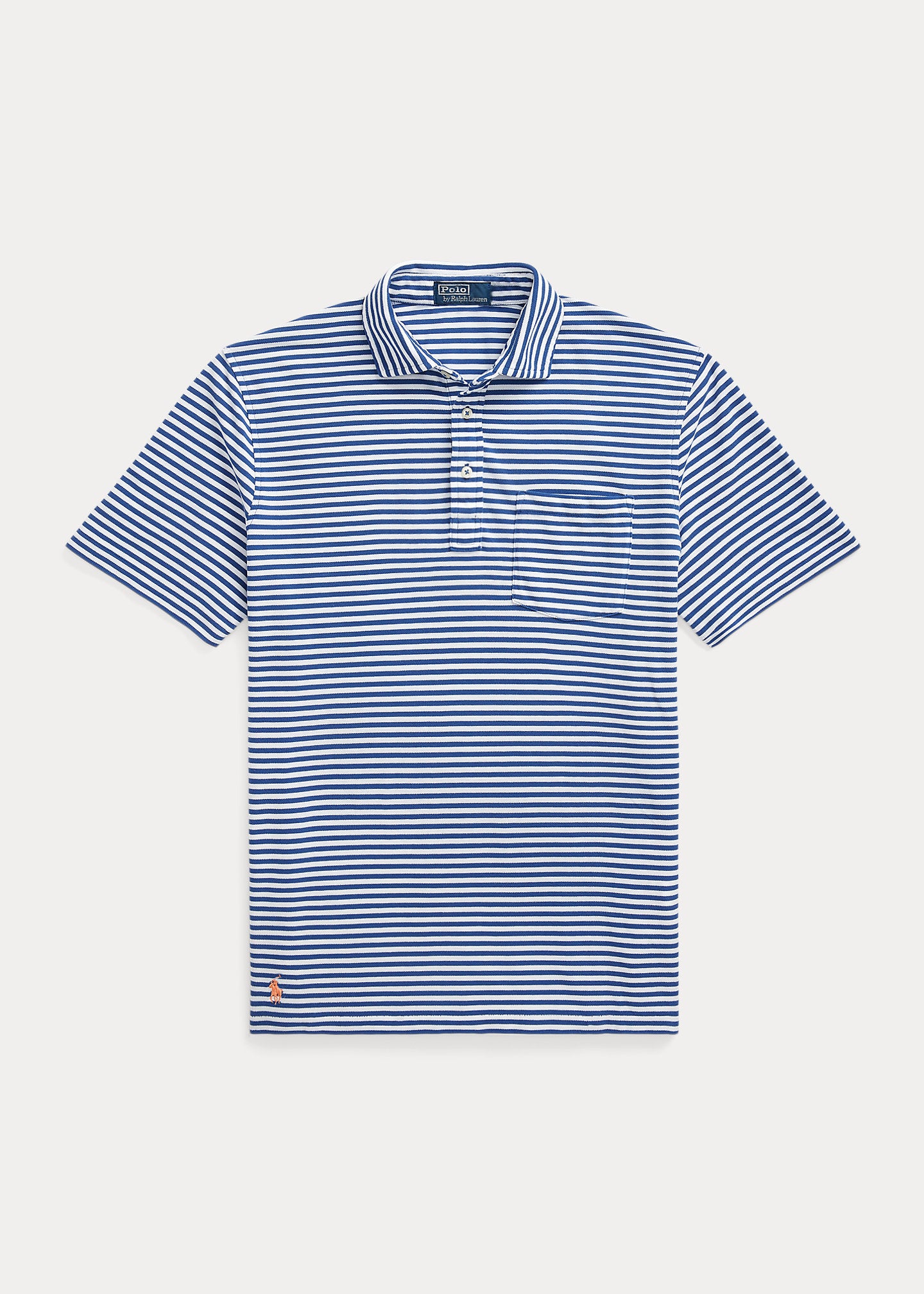 Featherweight Mesh Polo in Navy/White