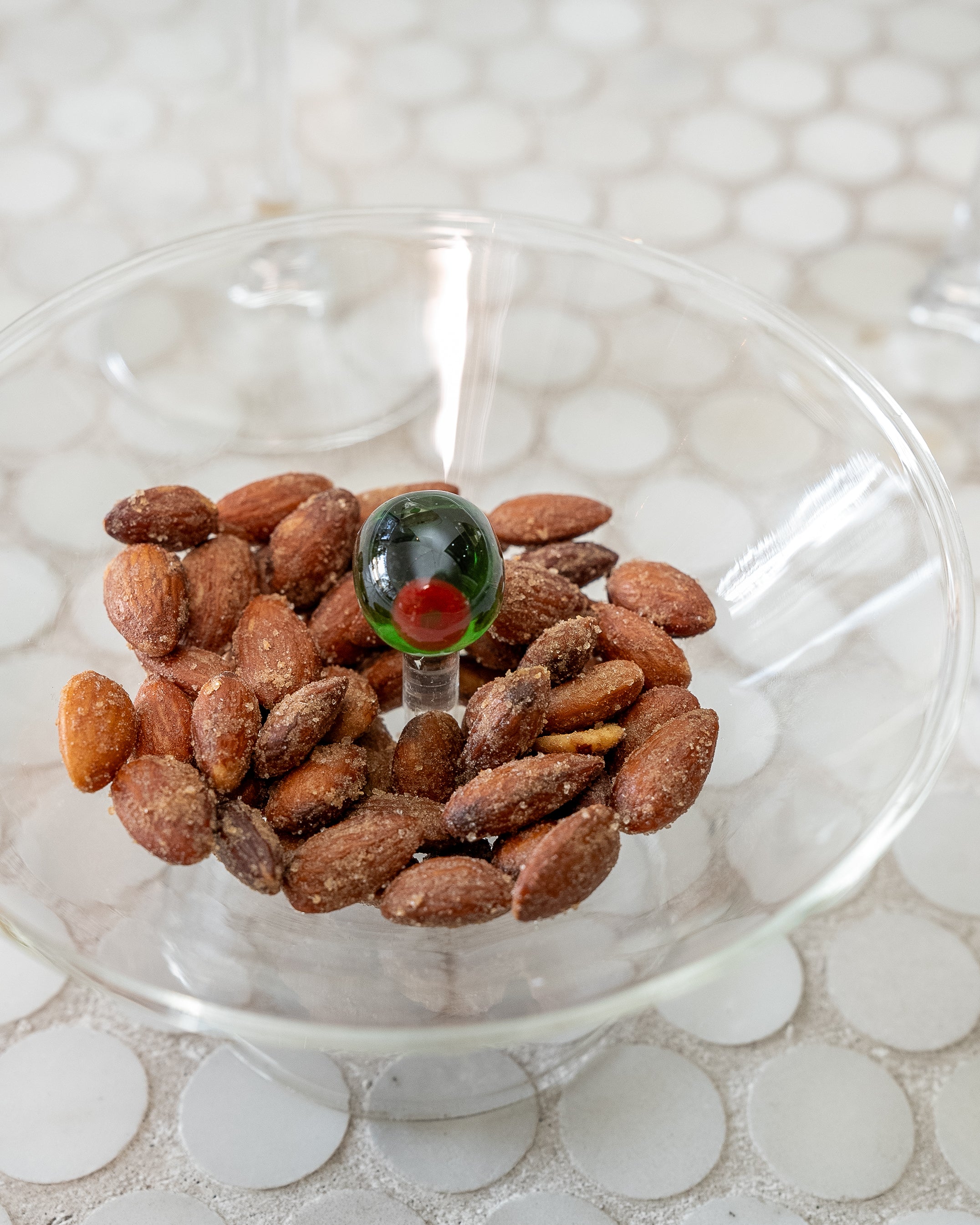 Glass Bowl with Olive inside