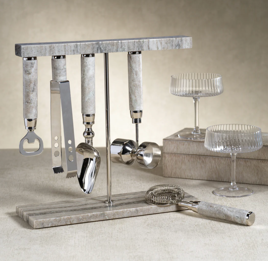 5 Piece Tool Bar Set - Marble