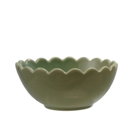 Stoneware Scalloped Bowl