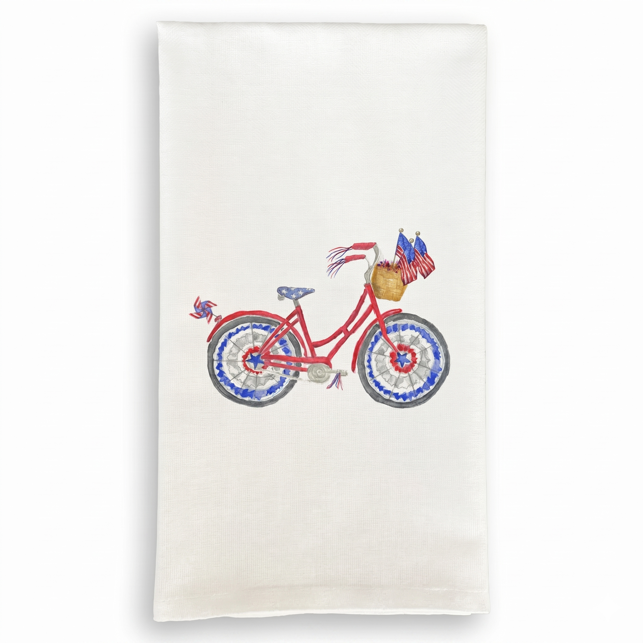 Patriotic Bike Dish Towel