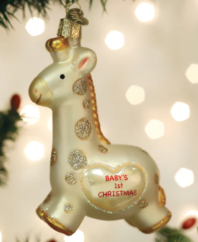 Baby's First Christmas Giraffe Ornament
