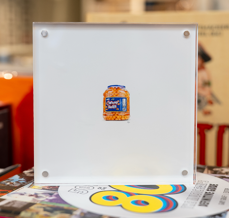 Cheese Balls Miniature Watercolor Painting