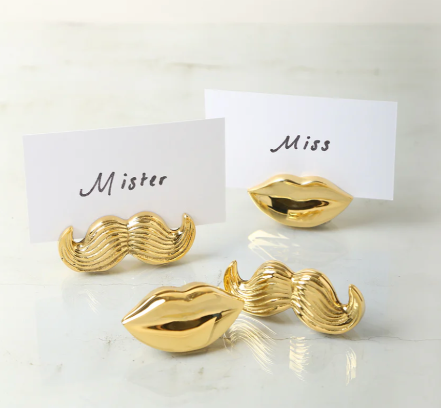 Mr. & Mrs. Muse Brass Placecard Holders