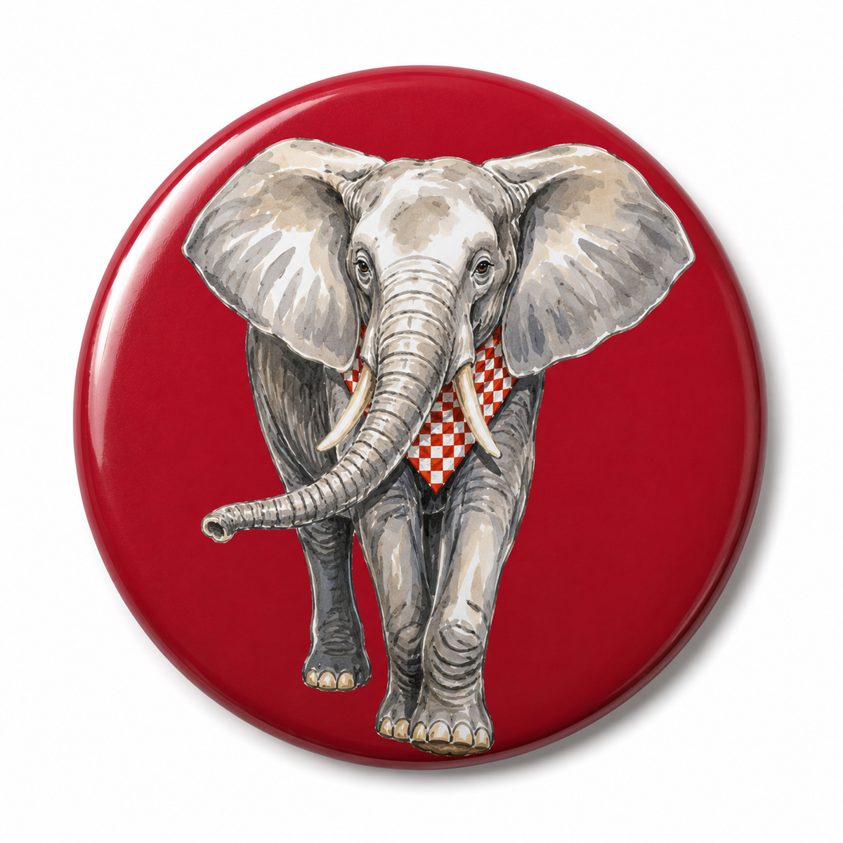 Watercolor Elephant Button Pin
