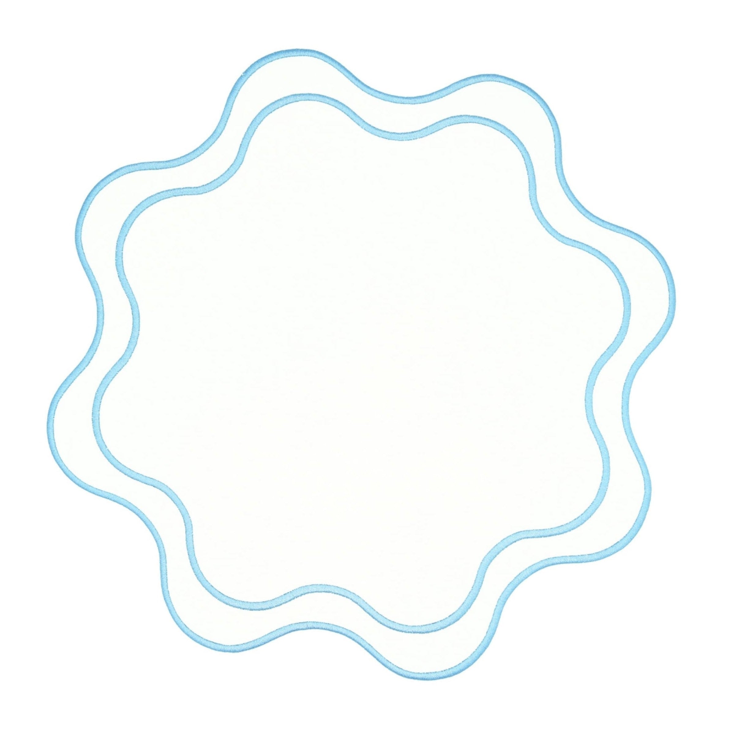 Wavy blue line pattern on a white background