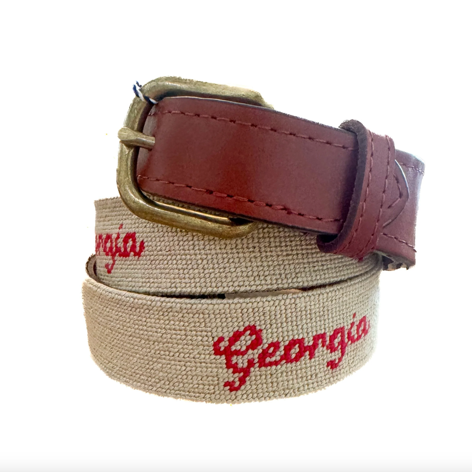 Georgia Script Needlepoint Belt