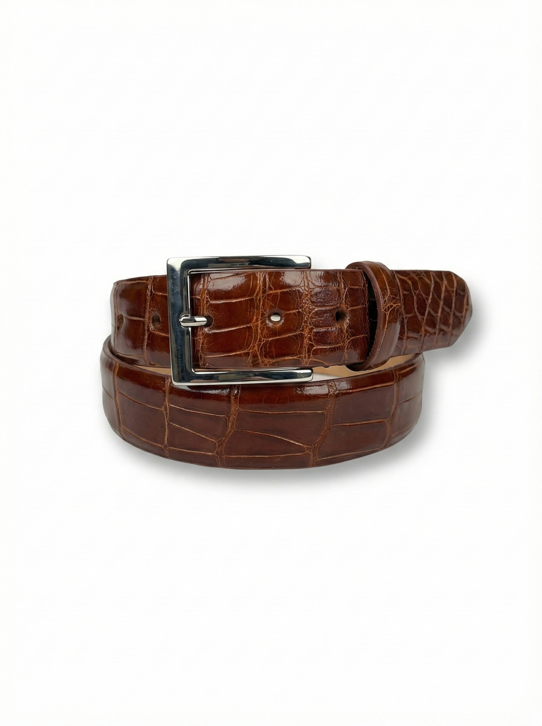 Glazed American Alligator Belt