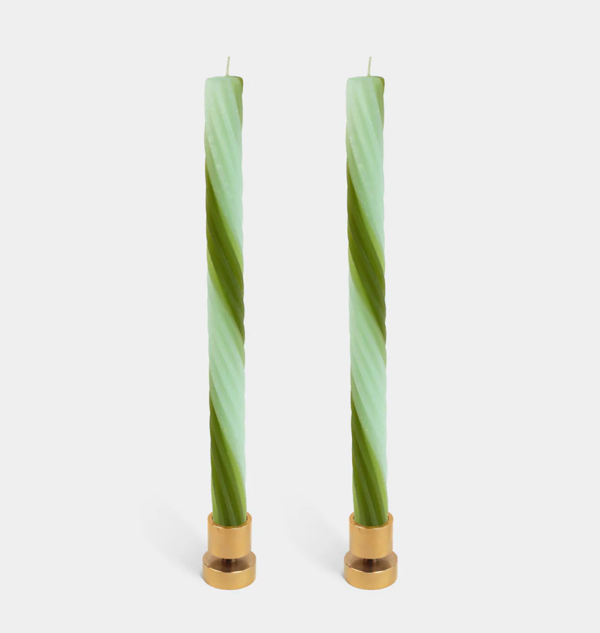 Rope Candles -  Green 2 Pack