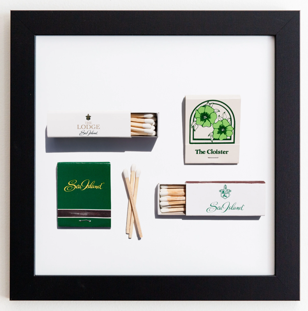Sea Island Matchbook Collage - Black Frame