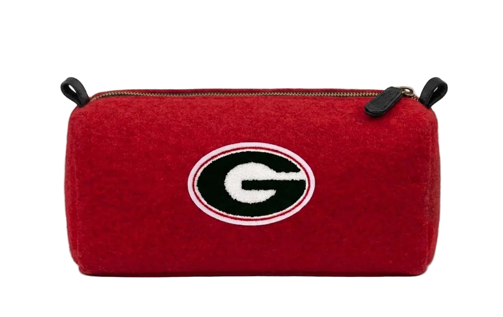 Georgia Red Wool Dopp Kit