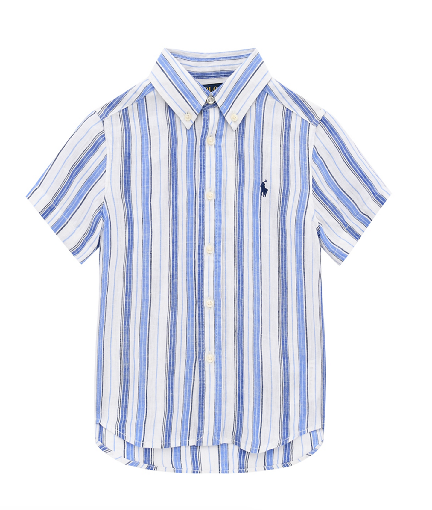 SHORT-SLEEVE LINEN SPORT SHIRT - STRIPE