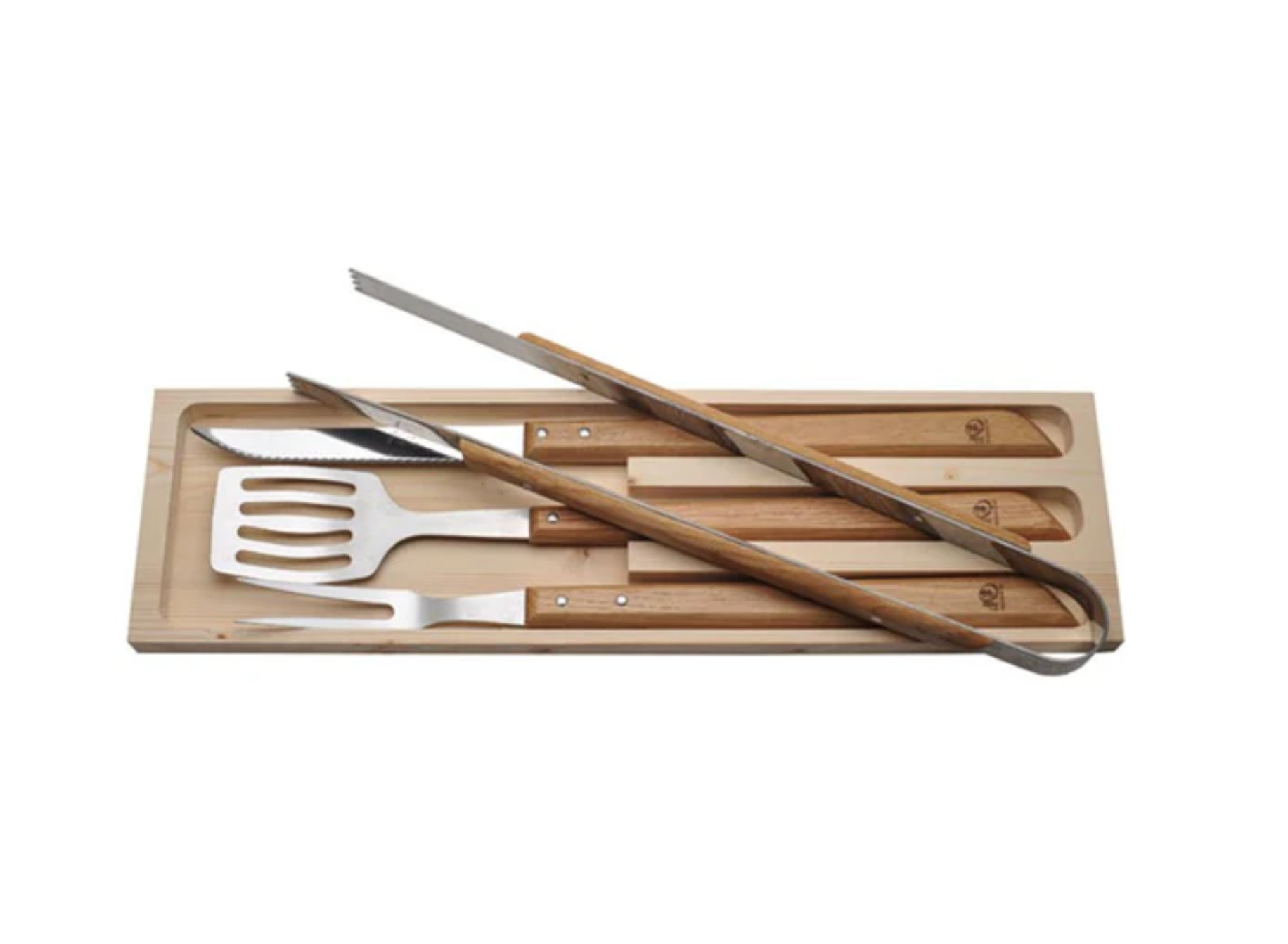 Jean Dubost 4 piece BBQ set Oak