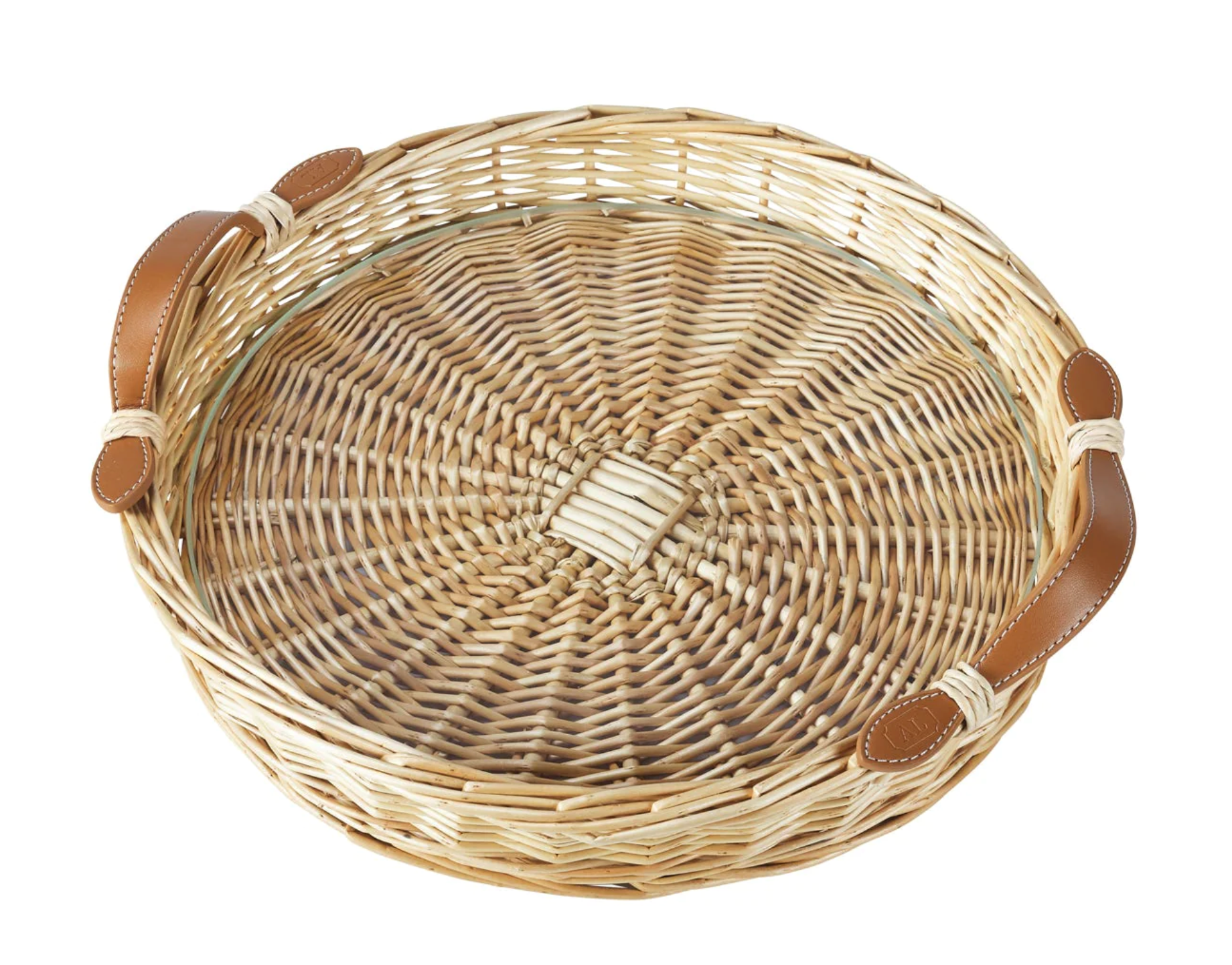 Island Tray Round Large Light Brown