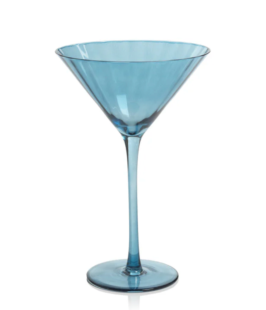Madeleine Blue Martini Glass