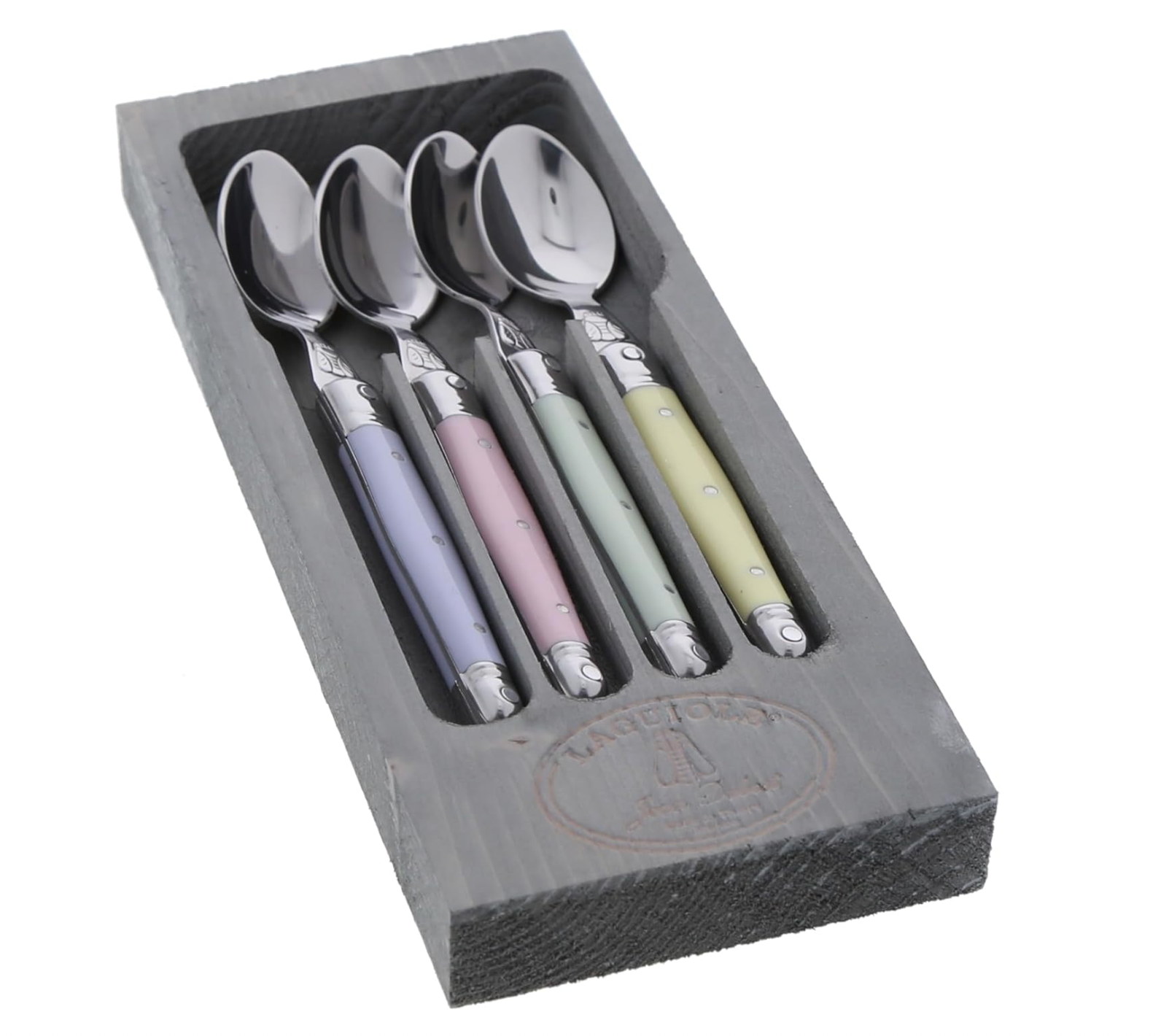 4 Pastel Coffee/Dessert Spoons