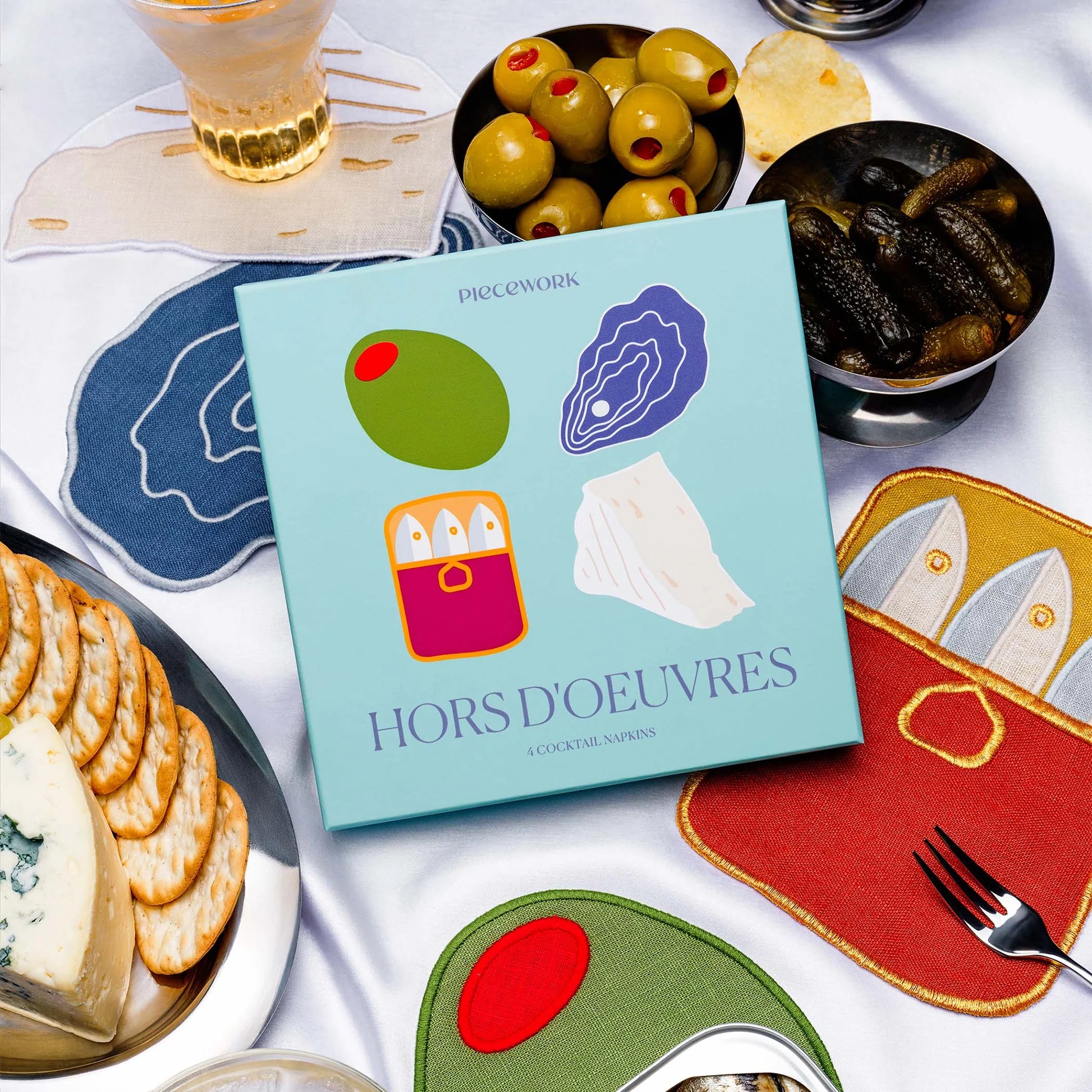 Hors D'Oeuvres  Cocktail Napkins (Set of Four)