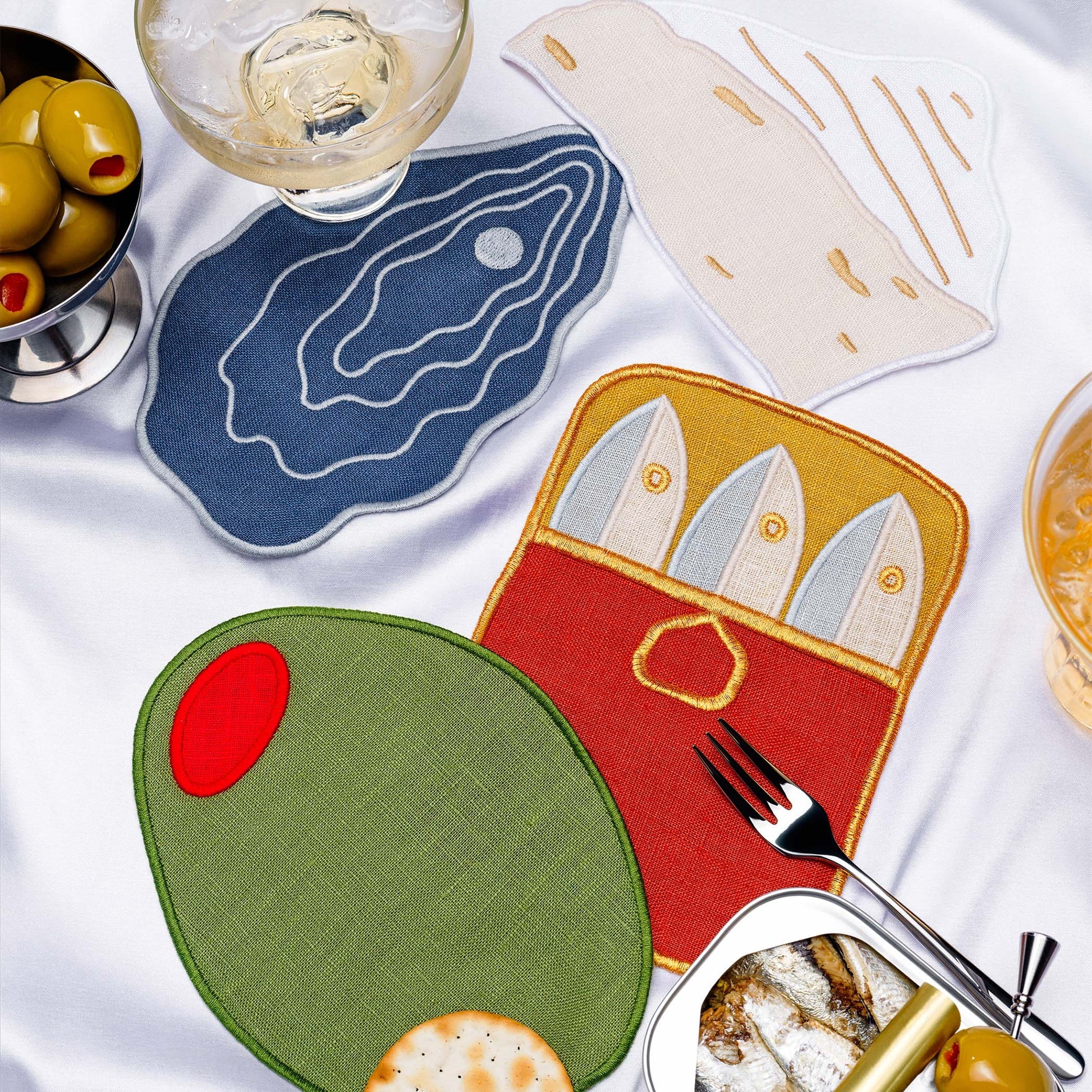 Hors D'Oeuvres  Cocktail Napkins (Set of Four)