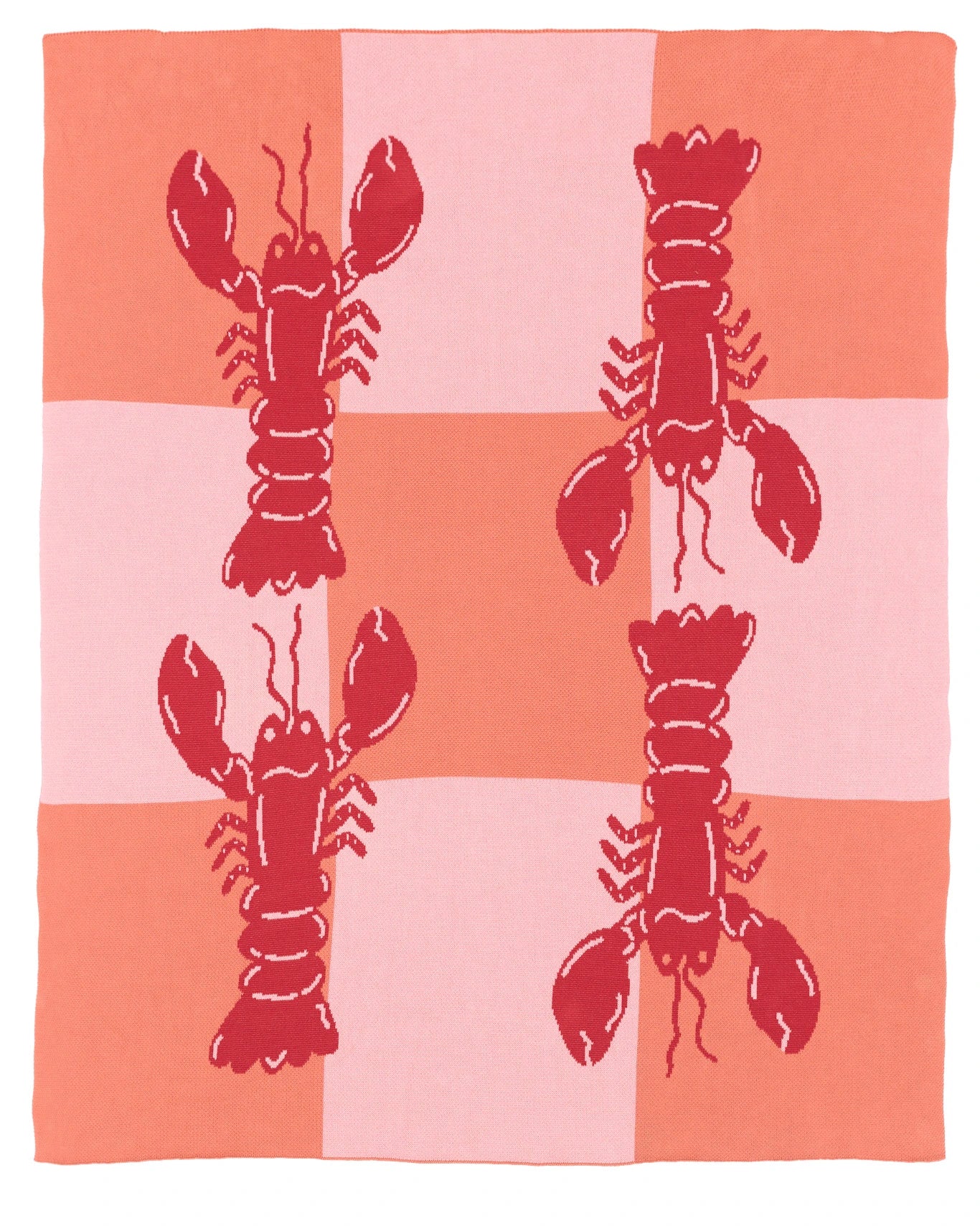 Lobster Tile Knit Blanket