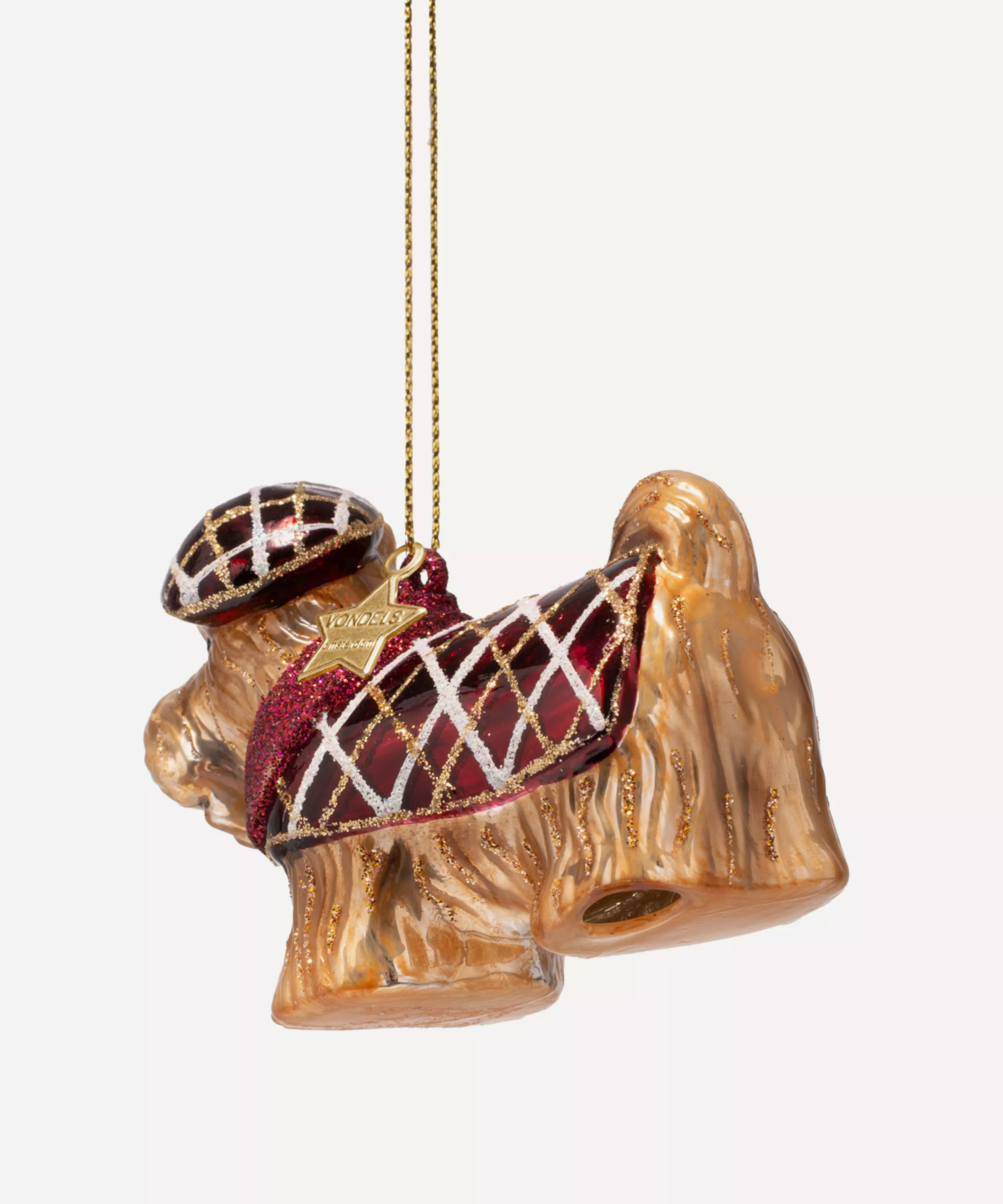 Burgundy Scottie Ornament
