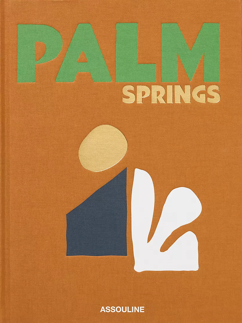 Book titled 'Palm Springs' by Assouline with abstract shapes on a beige background