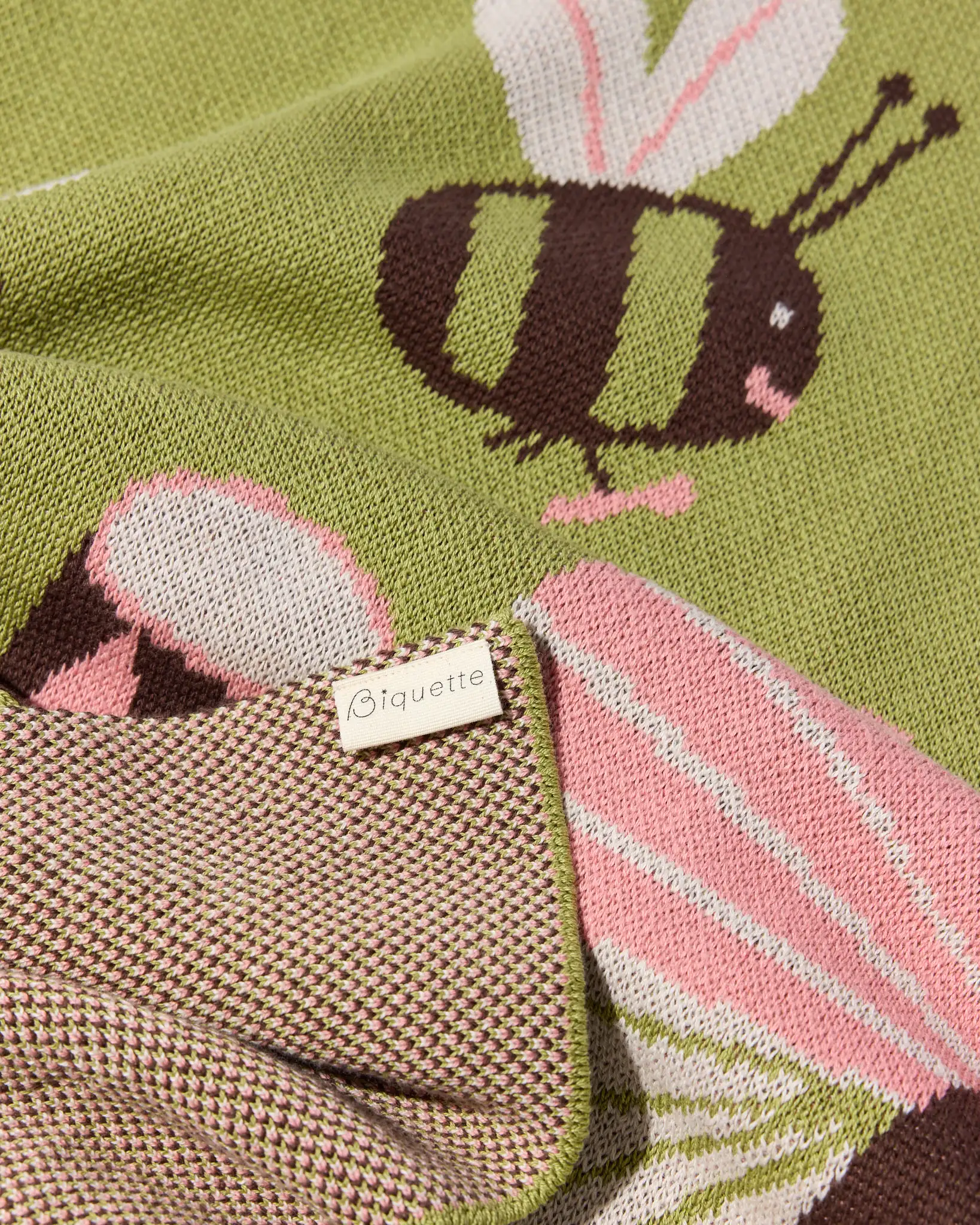 Bug Band Knit Mini Blanket - Spring