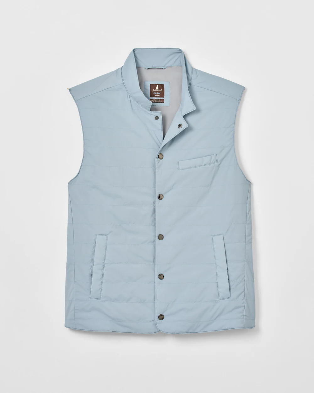Bauer Snap Front Quilted Vest - Steel Blue
