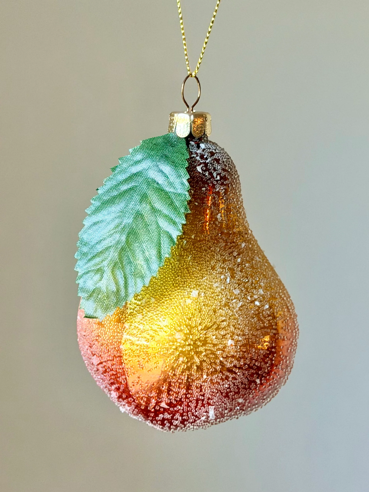 Glittered Pear Ornament