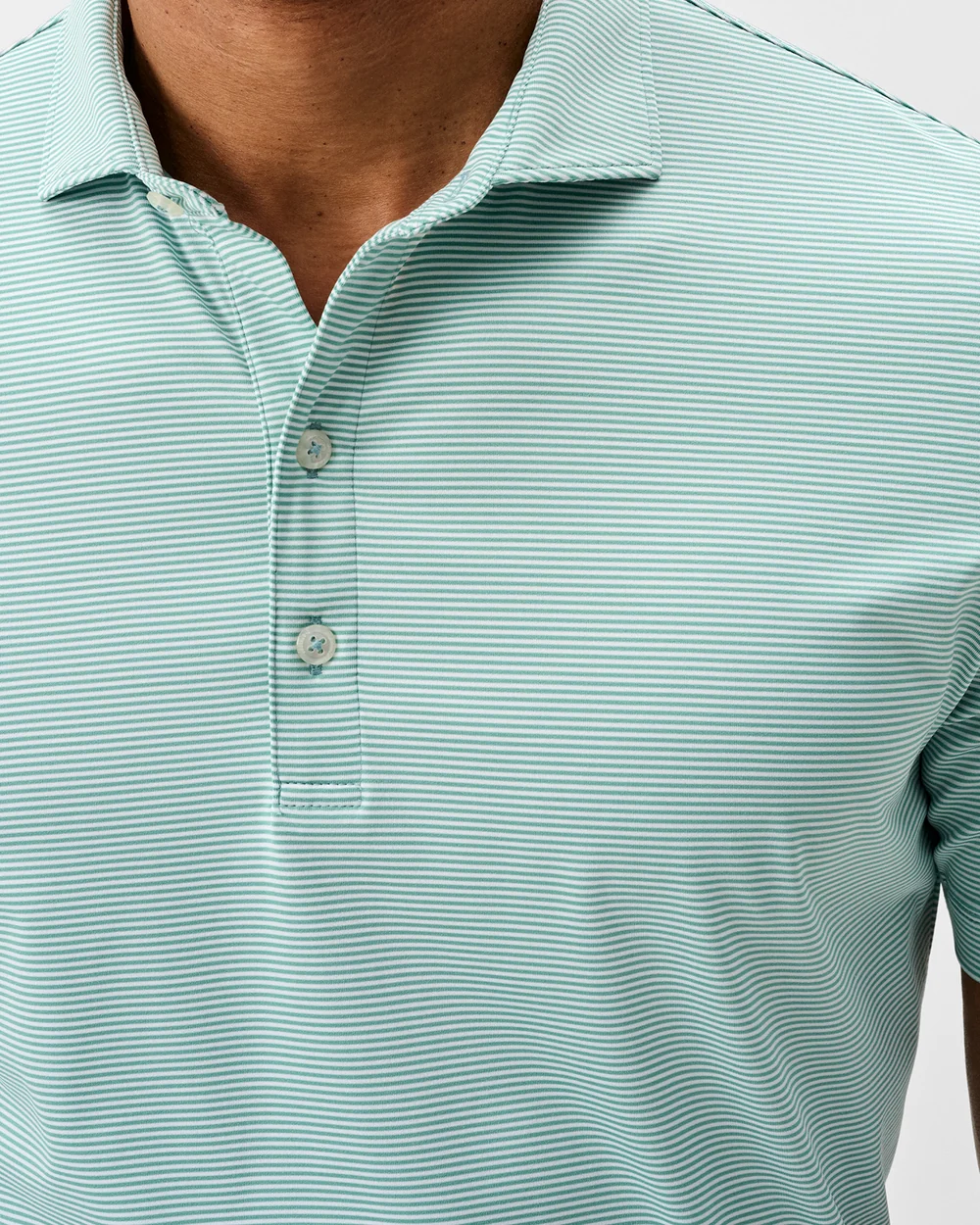 Lyndon Stripe Performance Jersey Polo