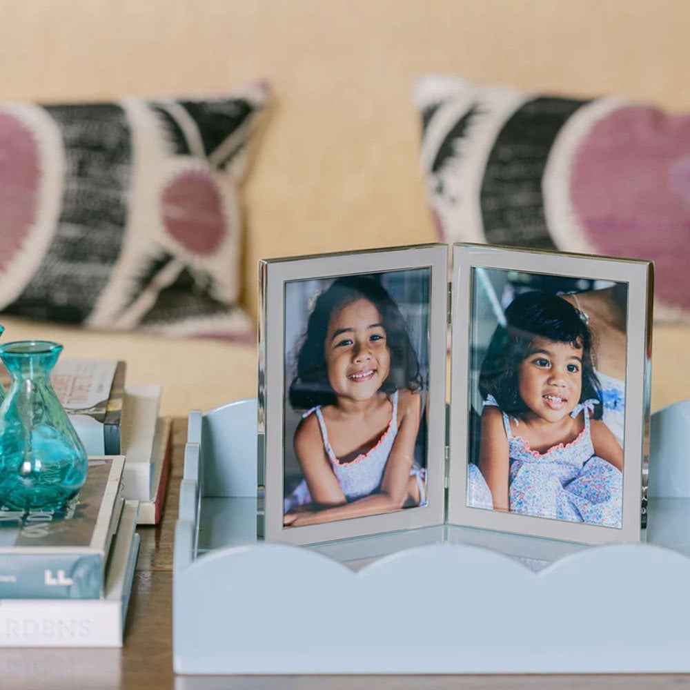 Double Enamel Frame - Chiffon & Silver, 5x7