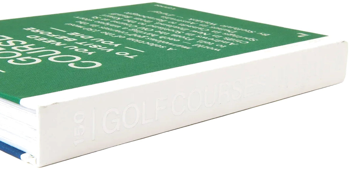 Book with green cover and white text on a white background
